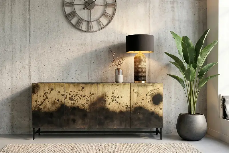 Komód Oxid Metal Gold