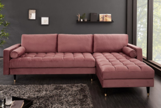 Sarok kanapé VELVET CORNER ROSE
